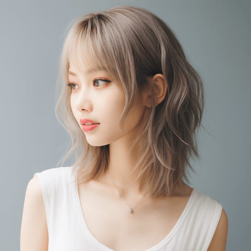 パーマをかけた女性