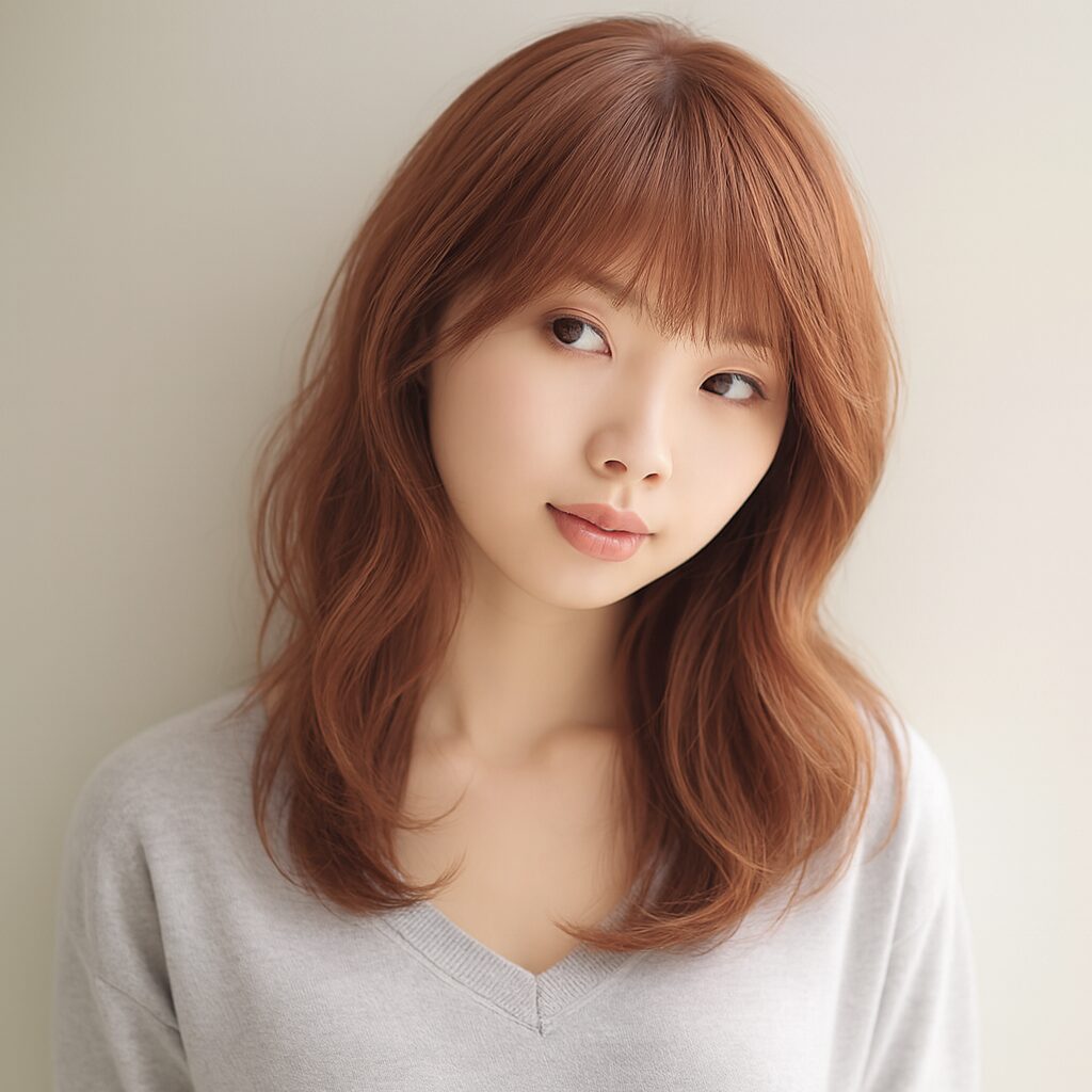 パーマをかけた女性