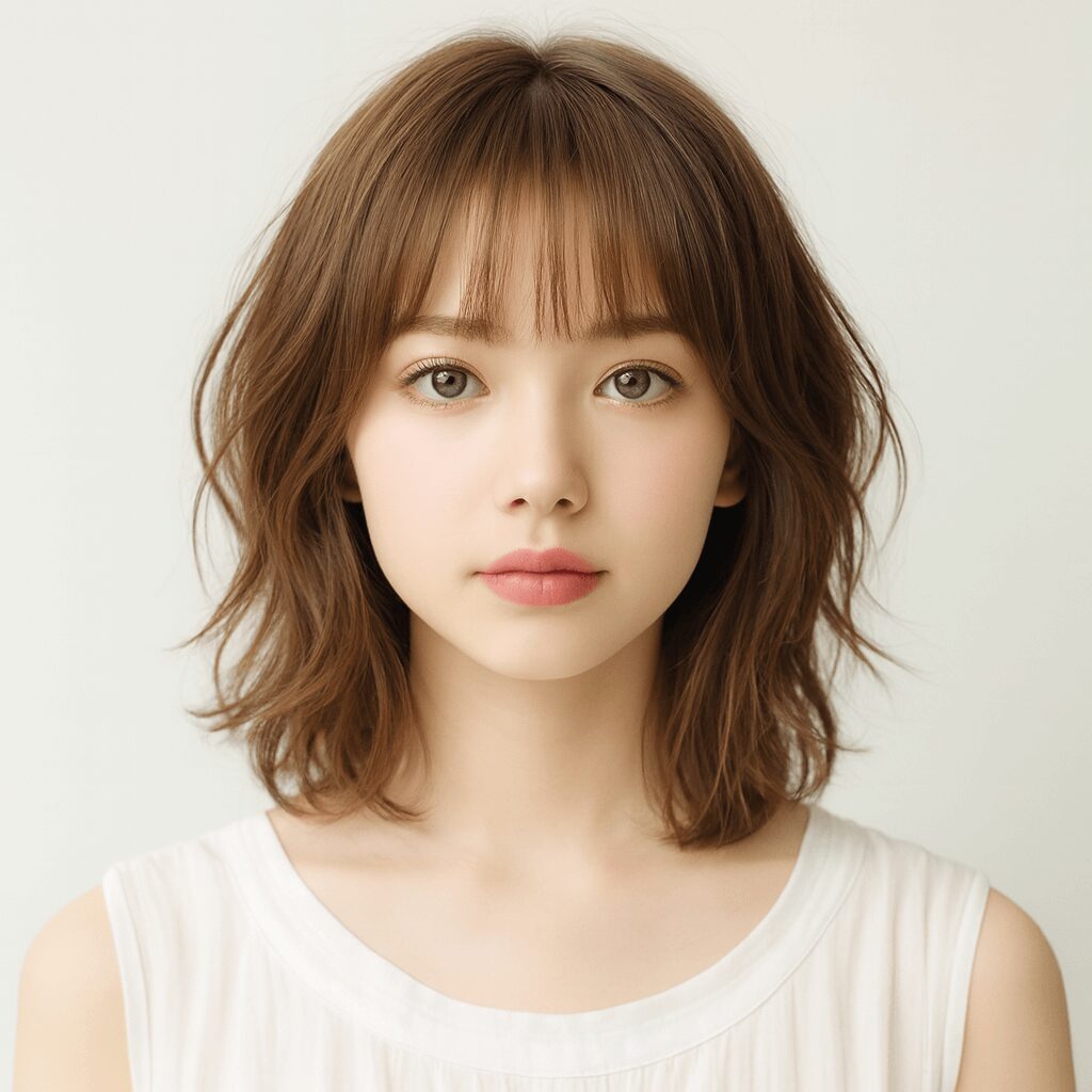 パーマをかけた女性